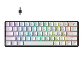 Teclado Force One Atlas 60 63 Teclashuano Red rgb Cor de teclado Branco Idioma Português Brasil