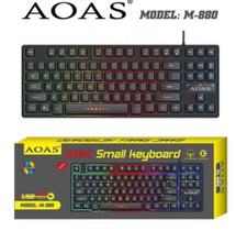 Teclado Game Small Keyboard RGB AOAS USB M880