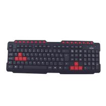 Teclado Gamer Action USB ABNT2 OEX TC200 Preto Vermelho Teclado Gamer Action USB ABNT2 OEX TC200 Preto Vermelho