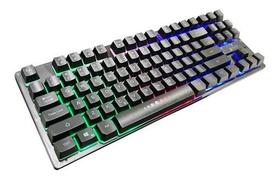 Teclado Gamer Aoas M-880 Qwerty Inglês Us Cor Preto Com Luz Rgb - Skin Zabom