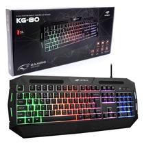 Teclado Gamer C3Tech Kg-80Bk, Usb, Abnt2, Rgb