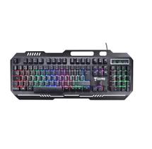 Teclado Gamer CL-TM8153 CLANM USB Led Rainbow Preto Membrana 12 Telas Multimídia 1,5m