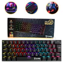 Teclado Gamer Clanm 60 V2 Night Walker Rgb Switch Red Mecânico
