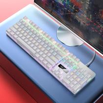 Teclado Gamer com Fio YINDIAO Black Axis (Branco)