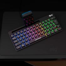 Teclado Gamer com Membrana Centauri 1.5M, TGCT Anti-Ghosting, 60%, LED Rainbow, 67 Teclas, USB 2.0,Preto