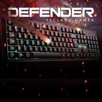 Teclado Gamer Defender Led 7 Cores Multimidia Abnt2 Usb 1.8M