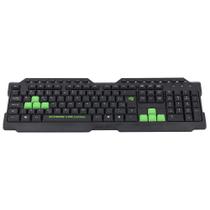Teclado Gamer Dragon War, Membrana Dupla, 107 Teclas ABNT2, Teclas Multimídia, Preto/Verde, TGDW, ELG Teclado Gamer Dragon War, Membrana Dupla, 107 Teclas ABNT2, Teclas Multimídia, Preto/Verde, TGDW, ELG