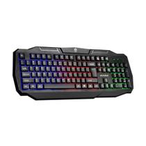 Teclado gamer evolut ranger membrana, preto, led rainbow, usb eg 207