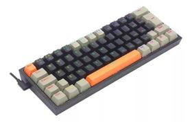 Teclado Gamer Fizz K617Rgb-Og Bk Gy Rgb Switch Brown Laranja