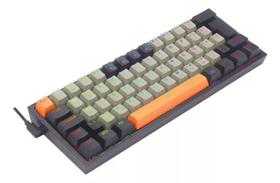 Teclado Gamer Fizz K617Rgb-Og Gy Bk Rgb Switch Brown Laranja