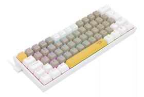 Teclado Gamer Fizz K617Rgb-Yl Gy Wt Rgb Switch Brown Amarelo