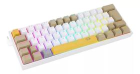 Teclado Gamer Fizz K617Rgb-Yl Wt Gy Rgb Switch Brown Amarelo
