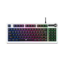 Teclado Gamer Force One Spectre FR.TC.SP.01 - RGB, Menbrana, Abnt2, USB, Branco