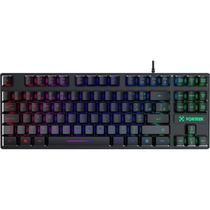 Teclado Gamer Fortrek Fearless 80 TKL Membrana Prata Plug & Play Preto
