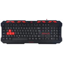 Teclado Gamer Fortrek Spider - Teclas Multimídia - USB - Preto e Vermelho - GK706