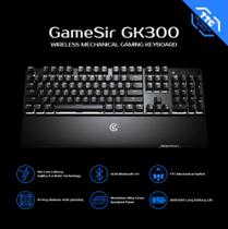 Teclado Gamer Gamesir Mecânico GK300 Preto Switch Ttc Azul wi-fi 2.4ghz, bluetooth 4.1