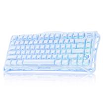 Teclado Gamer GravaStar Mercury K1 75% Azul, Teclado Mecânico de Liga de Alumínio, Socket Hot-Swap com Gaxeta, Switches Lineares, Iluminação RGB, Teclado Sem Fio para Jogos, Escritório e Presentes
