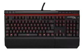 Teclado gamer HyperX Alloy Elite QWERTY Cherry MX Blue inglês US cor preto com luz vermelho