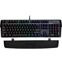 Teclado gamer HyperX Mars QWERTY Outemu Blue inglês US cor preto com luz RGB