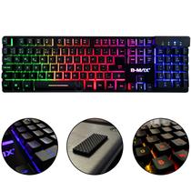 Teclado Gamer Iluminado Semi Mecânico Led Bm-t06 Jogos