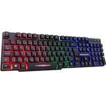 Teclado Gamer K-mex Km-5228 Rgb Rainbow Anti Ghost Preto - Km5228u0001cb1x