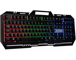Teclado Gamer K-mex KM-M712 USB Fusion 3 Cores em Led