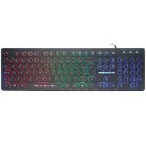 Teclado gamer k-mex km76 steampunk anti-ghost led rainbow abnt 2 - KMEX