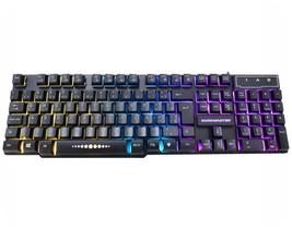 Teclado Gamer K-mex Semi Mecânico LED RGB USB KM-5225