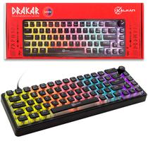 Teclado Gamer Kalkan Drakar 65%, Switch YH Brown Lubrificado, Cabo USB-C Removível, Keycaps Double Shot, Preto - KLK00052 Teclado Gamer Kalkan Drakar 65%, Switch YH Brown Lubrificado, Cabo USB-C Removível, Keycaps Double Shot, Preto - KLK00052