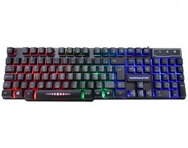 Teclado Gamer Km-5228 Rgb Rainbow Anti-Ghost,Teclas Iluminad