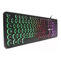 Teclado Gamer Knup Kp-2059 Qwerty Português Brasil Cor Preto Com Luz Rgb