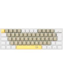 Teclado Gamer Lakshmi Sunshine Amarelo-Cinza-Branco Switch Marrom Redragon