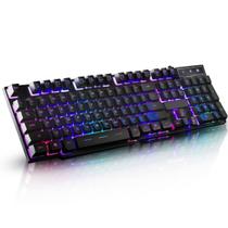 Teclado Gamer Led Rgb Iluminado e Resistente para Pc Teclado Gamer Led Rgb Iluminado e Resistente para Pc