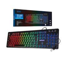 Teclado Gamer Led Rgb Semi Mecânico Plug & Play Abnt2 BK-155C