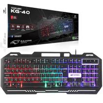 Teclado Gamer Led RGB Usb 2.0 ABNT2 Preto KG-40 C3Tech