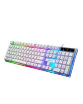 Teclado gamer led usb rgb semi-mecanico anti-ghosting branco abnt2 ley-2085 Teclado gamer led usb rgb semi-mecanico anti-ghosting branco abnt2 ley-2085