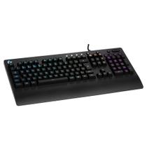 Teclado Gamer Logitech G213, RGB LIGHTSYNC, Controles de Mídia Dedicados, Design Durável Resistente à Respingos, ABNT2, Preto - 920-009438