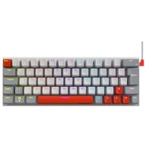 Teclado Gamer Mecanico 60% PCYES Kuromori White Ghost Switch Blue