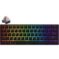 Teclado Gamer Mecânico Akko Shine-Through RGB Switch Pink