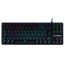 Teclado Gamer Mecânico Black Hawk Compacto Rainbow Fortrek