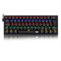 Teclado Gamer mecânico Fizz Rainbow, Preto, ABNT2, Switch MK2 DIY Azul, K617-R-B REDRAGON