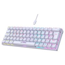 Teclado Gamer Mecânico Fortrek Gravity 65 Compact, Layout ABNT2, Switch Outemu Red, Conector USB-C removível para USB 2.0, Branco - 84975