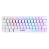 Teclado Gamer Mecânico Fortrek Gravity 65 Compact Rainbow Switch Red USB Branco