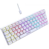 Teclado Gamer Mecânico Fortrek Gravity 65, Rainbow, Switch Outemu Red, ABNT2, Compact, Branco
