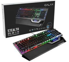 Teclado gamer mecanico galax stealthy series stl-01 blue switch/rgb/10