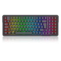 Teclado Gamer Mecânico Gloria RGB, Preto, ABNT2, Switch Maroom, K664-RGB (PT-BROWN), REDRAGON