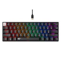 Teclado Gamer Mecânico Havit KB903L RGB Switch RED Usb Preto