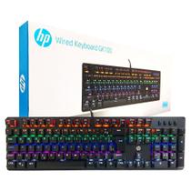 Teclado Gamer Mecânico HP GK100 USB, LED RGB, Layout ABNT2, Preto