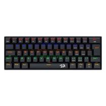 Teclado Gamer Mecânico Lakshmi Rainbow, Preto - K606R (PT-BROWN) - Redragon