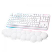 Teclado Gamer Mecânico Logitech G715, Sem Fio, RGB, ABNT, Switch GX Linear Red, Branco, 920-010706